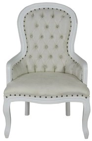 Poltrona Vitoriana com Tachas - Wood Prime 997092 Liso