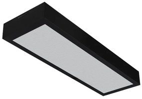 Plafon Sobrepor Led Retangular 54w Preto Luz Branco Frio