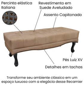 Recamier Egito SPZ 195cm Suede - ADJ Decor