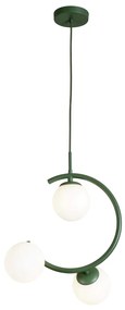 Pendente Astral 42,5X30X23Cm 3Xg9 Globo Ø12Cm - Usina 16941/3 (BT - Branco Texturizado, FOSCO)