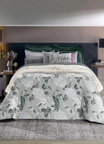Edredom Plush Sherpa Verde Casal Slim 1 Peça