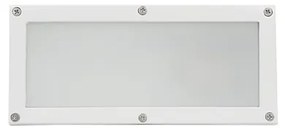 Balizador Embutir Aluminio Vidro Ip65 8,2X24cm - BRANCO