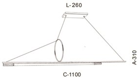 Pendente Retangular Para Tubular T8 120Cm 150X30X36Cm | Old Artisan Pd... (PRETO)