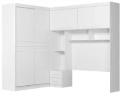 Guarda Roupa Casal Modulado Completo Lorena M07 Branco - Mpozenato