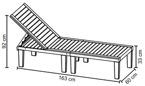 Kit 2 Cadeiras Espreguiçadeira Área de Piscina Pool Encosto Reclinável em Pu Marrom G56 - Gran Belo