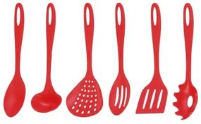 Jogo de Utensílios 6 Peças Utily Vermelho Domama