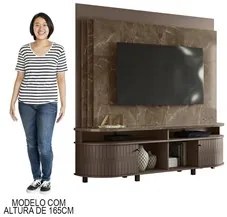 Estante Painel de TV 65 Pol 183cm Ramona M01 Imperial/Sépia - Mpozenat