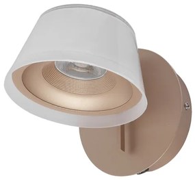 Arandela Led Metal Aluminio Champagne 6w 3000k Copo