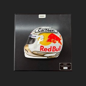 Quadro 3D Decorativo Helmet Max Verst 2022 Branco/Dourado - Gran Belo