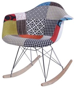 Cadeira Eames com Braco Base Balanco Patchwork - 36364 Sun House