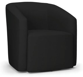 Poltrona Decorativa Base Giratória Stella Max Linho D03 - D'Rossi - A79 Preto