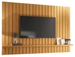 Painel Para TV Suspenso Ripado 70 Pol. 200cm Like H01 Cinamomo - Mpoze