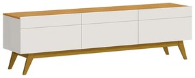 Rack Bancada 3 Gavetas 180cm Amy Off White/Nature G29 - Gran Belo