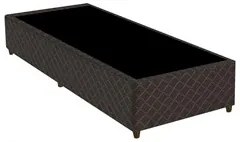 Base Para Cama Box Solteiro 88cm Poliéster Bordado Flora Marrom - Gazi