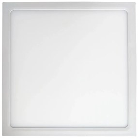 Luminária De Sobrepor Quadrado 24W 4000K Led Bivolt 30X30X4Cm Plafon |... (Branco)