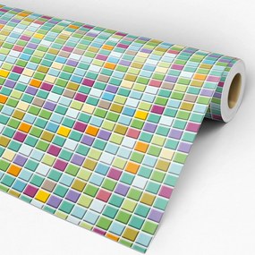 Papel de Parede pastilha Multicolor 0.52m x 3.00m