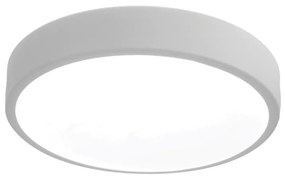 Plafon Luna Redondo Ø60X7Cm Led 64W Bivolt - Usina 19660/60 (BT - Branco Texturizado, 4000k)