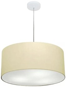 Lustre Pendente Cilíndrico Vivare Md-4320 Cúpula em Tecido 50x25cm - Bivolt