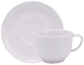 Xicara Chá Com Pires 200Ml Porcelana Schmidt - Mod. Lys 242