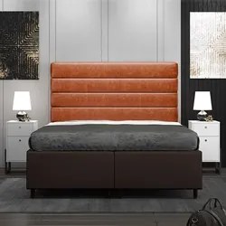 Cabeceira com Base Cama Box Casal Queen 158x198 Hit ID5 Corano Marrom/