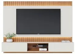 Painel Home Suspenso para TV 70 Pol. com LED 218cm Rios C05 Off White