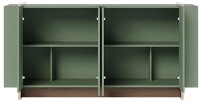 Aparador Buffet 4 Portas Oliwia 160 cm Sala Jantar Verde Pistache/Amêndoa C04 - D'Rossi