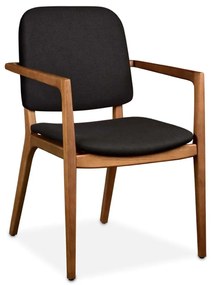 Cadeira com Braço Alexandra Estofada Estrutura Madeira Liptus Design Sustentável