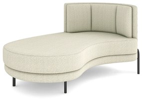 Sofá Chaise Lado Esquerdo Downey Sala de Estar Bouclê OffWhite G15 - Gran Belo