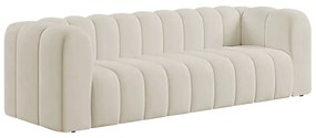 Sofá 3 Lugares 200cm Orgânico Luxo Recepção Giordana Bouclé - ADJ Decor