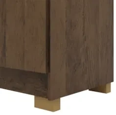 Guarda Roupa Casal 218cm Com Espelho Elegance Imbuia Rústico - Vila Ri