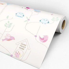 Papel de parede adesivo animal pássaros