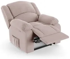 Poltrona do Papai Reclinável Pietra Power Touch Massagem FH9 Veludo Ro