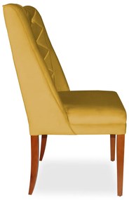 Cadeira de Jantar Micheli Suede Amarelo