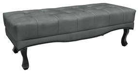 Cabeceira Cama Box Queen 160cm e Recamier Vicenza Veludo Cinza S04 - D'Rossi