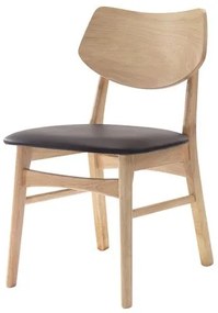 Cadeira Scandinavian Mad Natural Assento PVC Cafe - 38594 Sun House