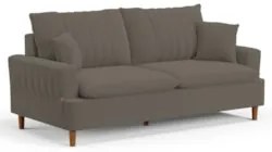 Sofá Living 2 Lugares 160cm com Almofadas Veras D05 Bouclê Cappucino -