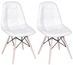 Conjunto 2 Cadeiras Eames Eiffel Botonê - Branco