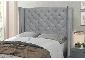 Cabeceira Cama Box Solteiro 90 cm Vicenza Linho Cinza S04 - D'Rossi