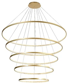 Pendente Led Aluminio Dourado 157w 3000k Milano