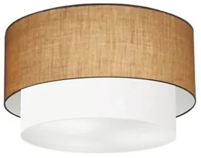 Plafon Para Sala de Estar Cilíndrico SE-3045 Cúpula Cor Palha Branco