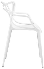 Kit 04 Cadeiras Allegra Branca e 01 Mesa de Jantar 04 Lugares Jade 90 cm Natural Base Metálica Industrial Preto - D'Rossi