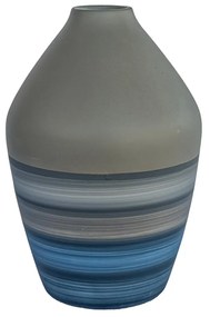 Vaso Reto decorativo em Cerâmica 25x16x16 - Lagunas Fosco  Kleiner