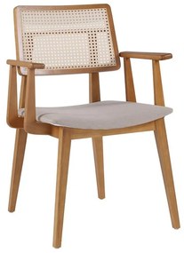 Cadeira de Jantar Castilla com Braços - Wood Prime LC 36057