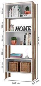 Livreiro Estante com Nicho Zoe Q01 - ADJ Decor