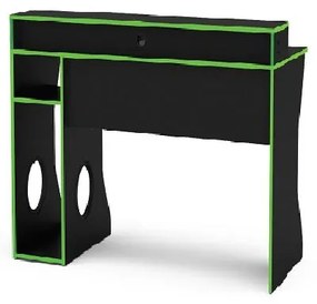 Mesa Gamer Computador Escrivaninha Preto e Verde Fremont