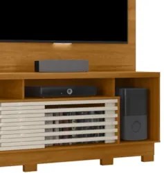 Estante Painel Para TV 60 Pol 200cm Sam Z10 Off/Cinamomo - Mpozenato