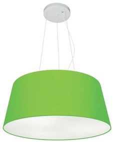 Lustre Pendente Cone Vivare Md-4048 Cúpula em Tecido 21/50x40cm - Bivolt - Verde-Limão - Bivolt