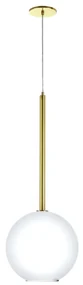 Pendente C/ Globo Ø25X60Cm Metal E Vidro 1 X G9 Globo Ø25Cm |Old Artis... (CHAMPANHE, FOSCO)