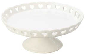 Centro De Mesa Decorativo Coração Branco - 20.5Cm