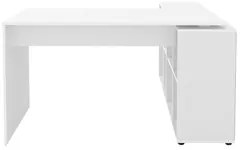 Mesa Escrivaninha em L Eron e Balcão 60cm 2 Portas Look A06 Branco - M